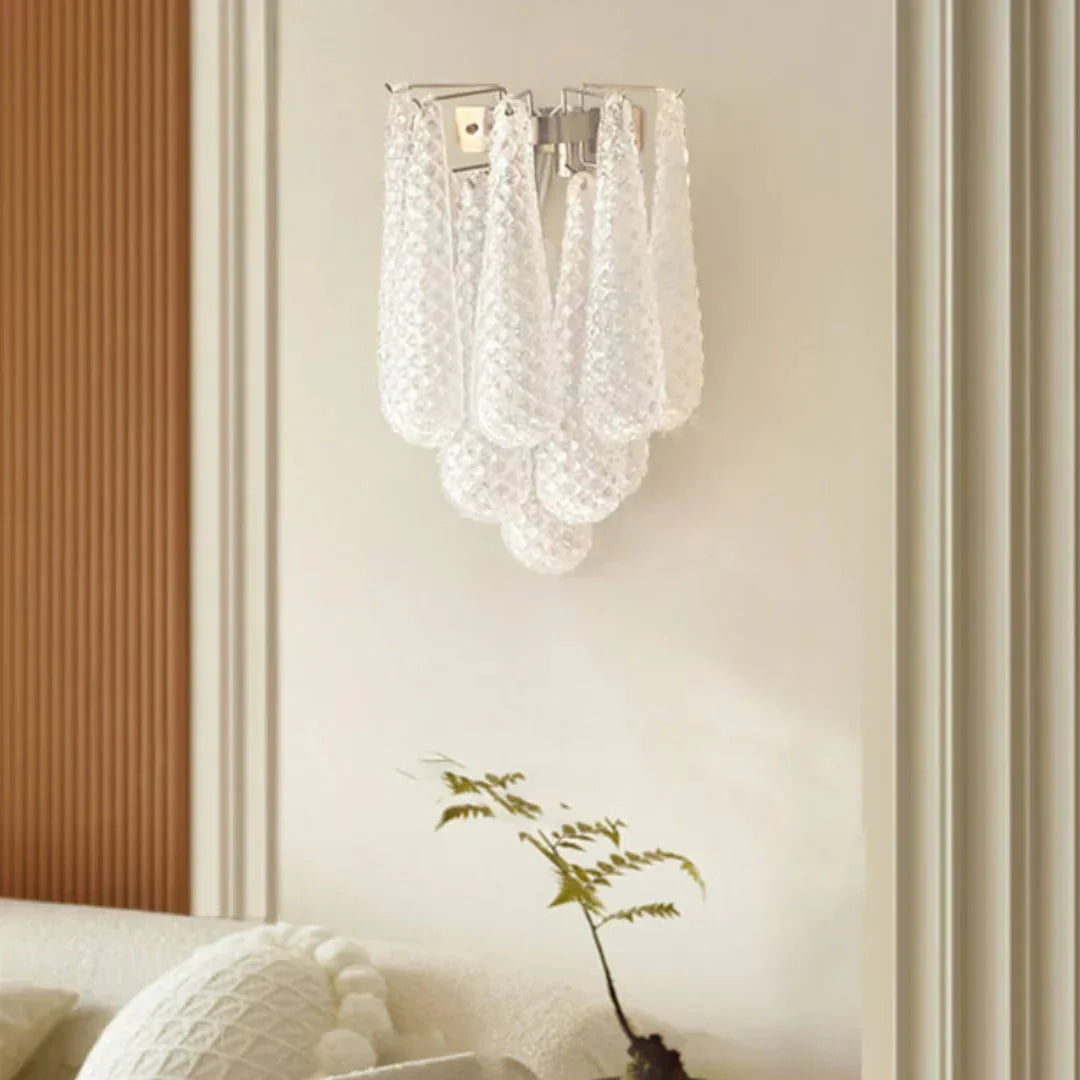 Murano Petals White Wall Light 13.4"