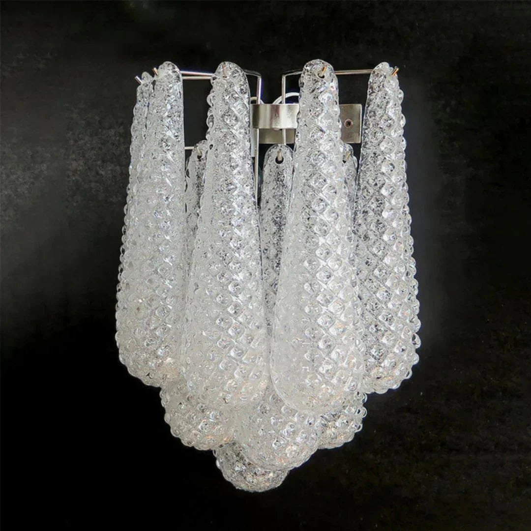 Murano Petals White Wall Light 13.4"