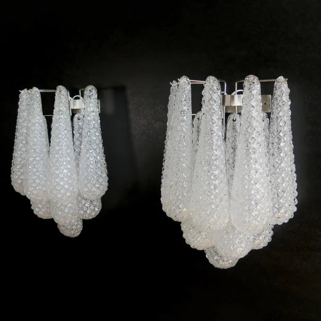 Murano Petals White Wall Light 13.4"