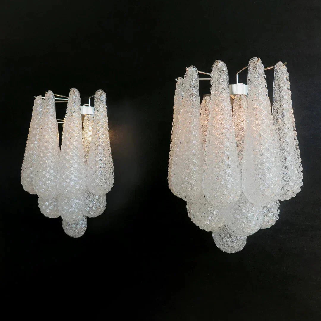 Murano Petals White Wall Light 13.4"