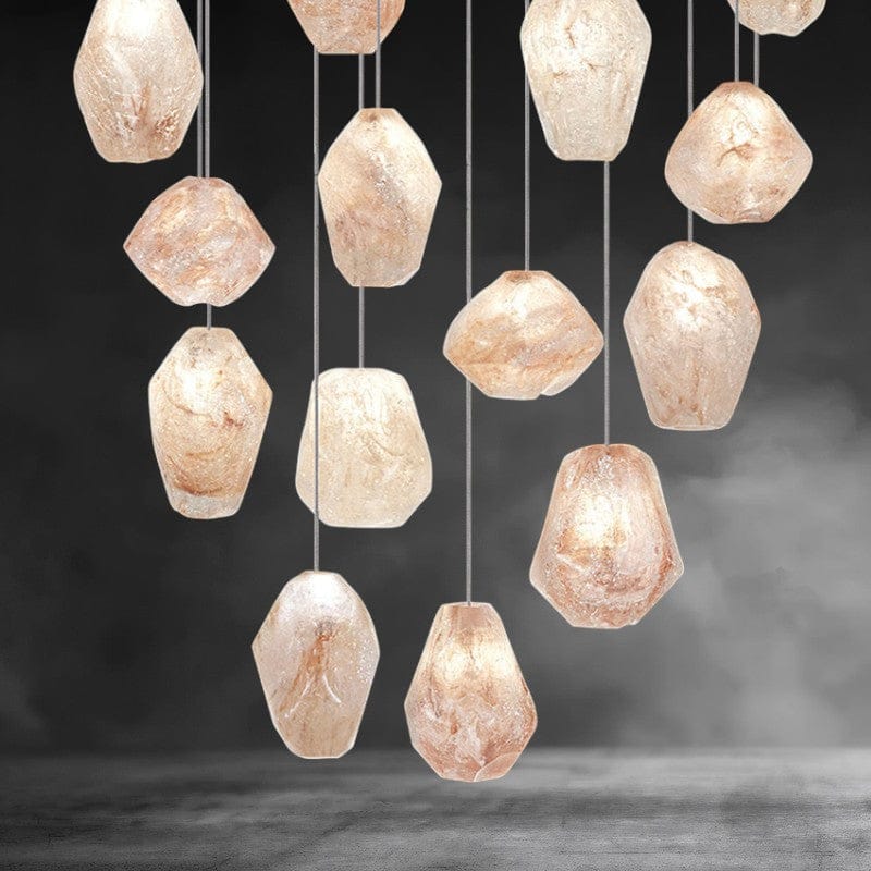 Nature inspired round chandelier