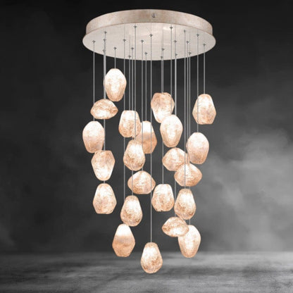 Nature inspired round chandelier