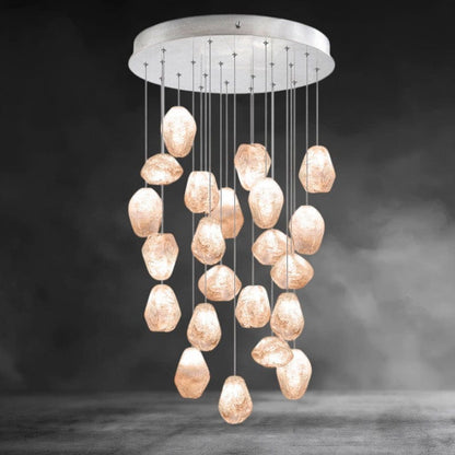 Nature inspired round chandelier