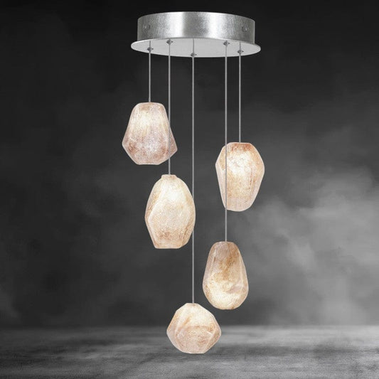 Nature inspired round chandelier