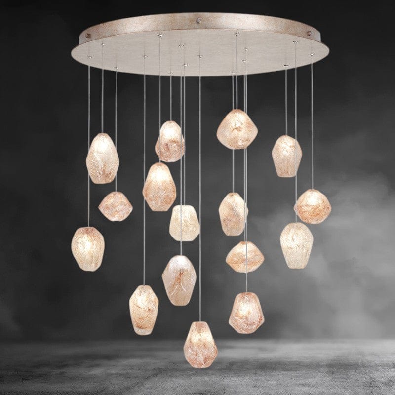 Nature inspired round chandelier