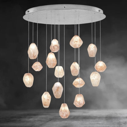 Nature inspired round chandelier