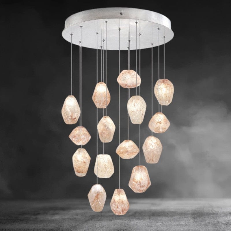 Nature inspired round chandelier