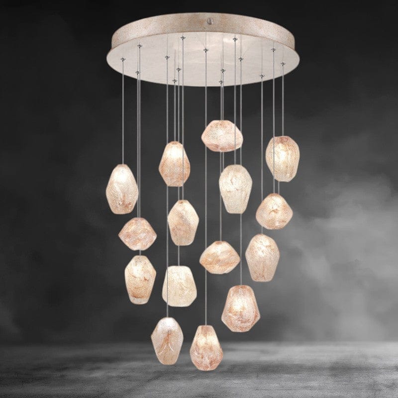 Nature inspired round chandelier