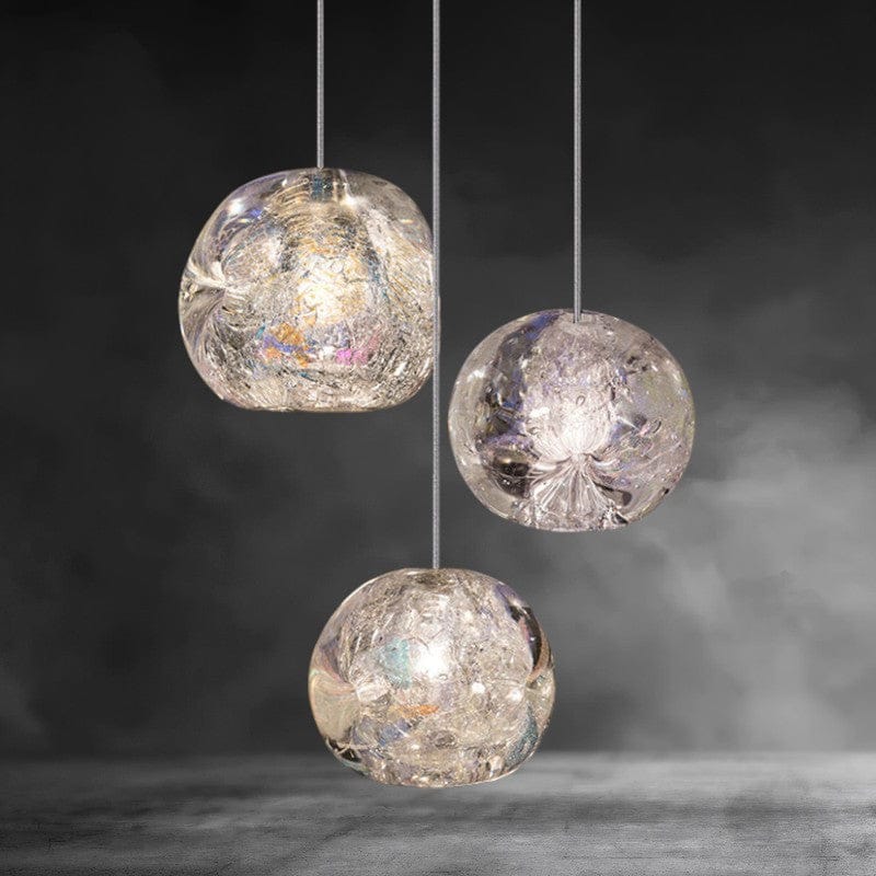 Nature inspired round crystal Chandelier