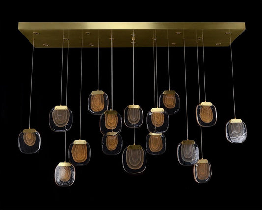 Naturixx Layered Glass 30 Light Chandelier