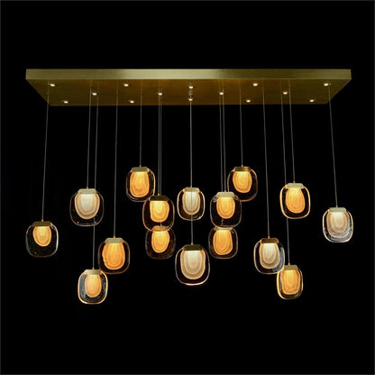 Naturixx Layered Glass 30 Light Chandelier