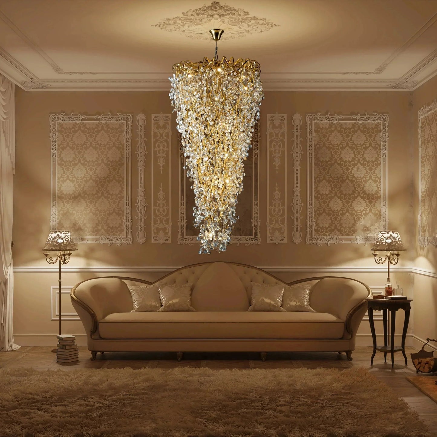 New Modern Light Luxury Branch Crystal Chandelier for Dining /Living Room