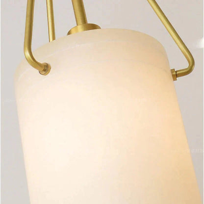 Nina Modern Alabaster  Pendant Light, Alabaster Pendant Lamp Besides Bed
