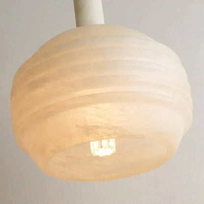 Nina Modern Alabaster  Pendant Light, Alabaster Pendant Lamp Besides Bed
