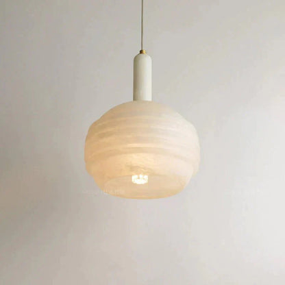 Nina Modern Alabaster  Pendant Light, Alabaster Pendant Lamp Besides Bed