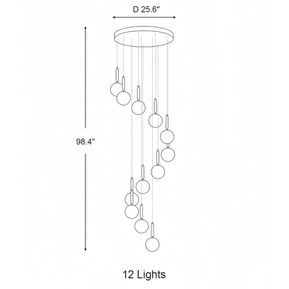 Nordic Extra Large Minimalist Long Pendant Light for High Ceiling Staircase