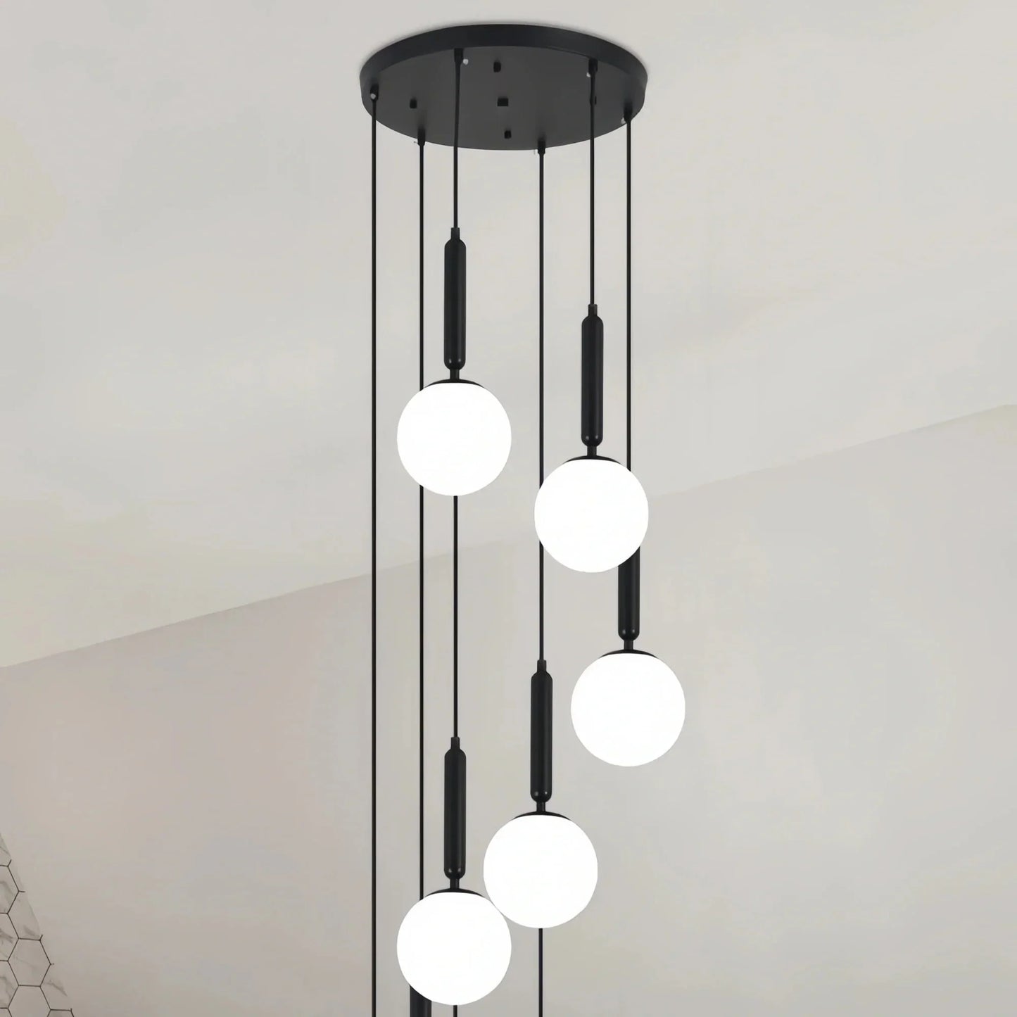 Nordic Extra Large Minimalist Long Pendant Light for High Ceiling Staircase