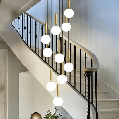Nordic Extra Large Minimalist Long Pendant Light for High Ceiling Staircase