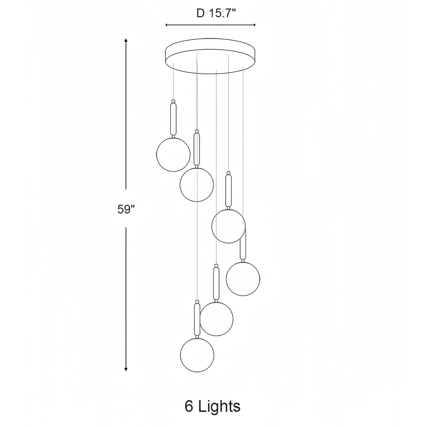 Nordic Extra Large Minimalist Long Pendant Light for High Ceiling Staircase