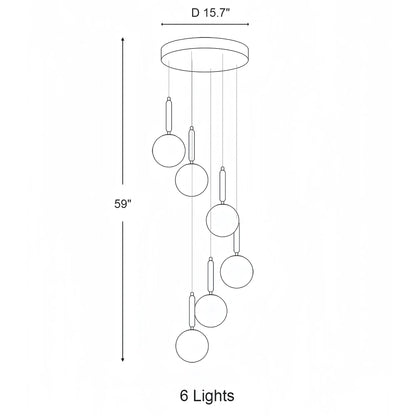Nordic Extra Large Minimalist Long Pendant Light for High Ceiling Staircase