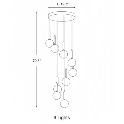 Nordic Extra Large Minimalist Long Pendant Light for High Ceiling Staircase