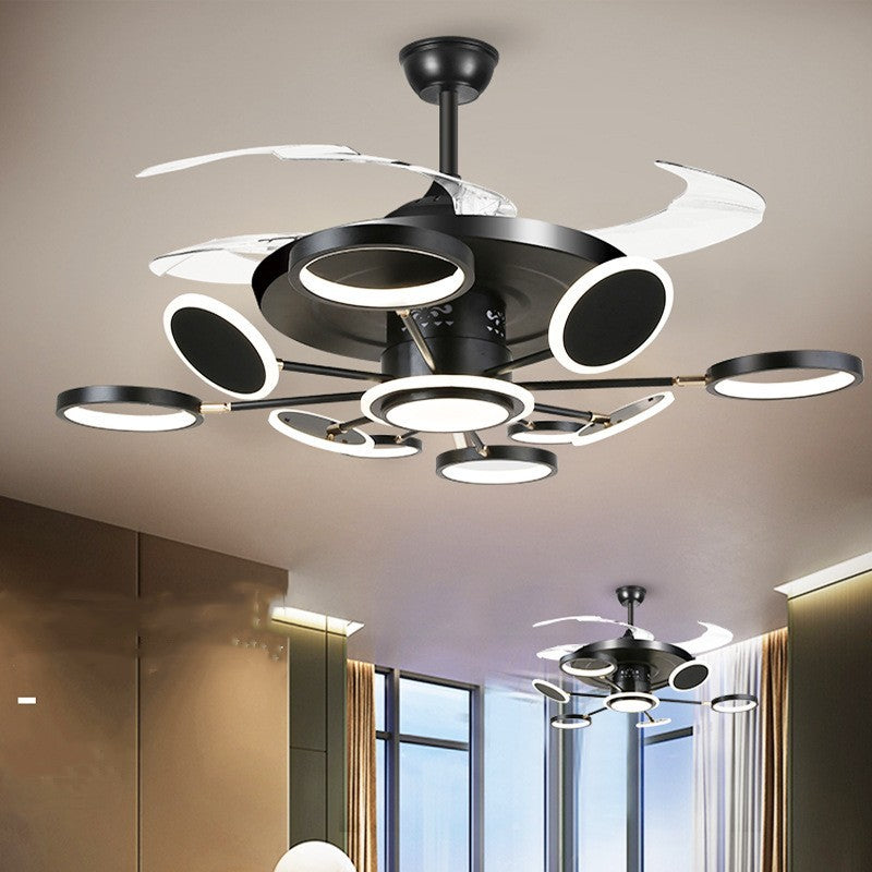 Nordic LED Ceiling Fan Light with Remote Control