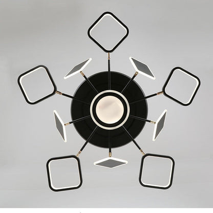 Nordic LED Ceiling Fan Light with Remote Control