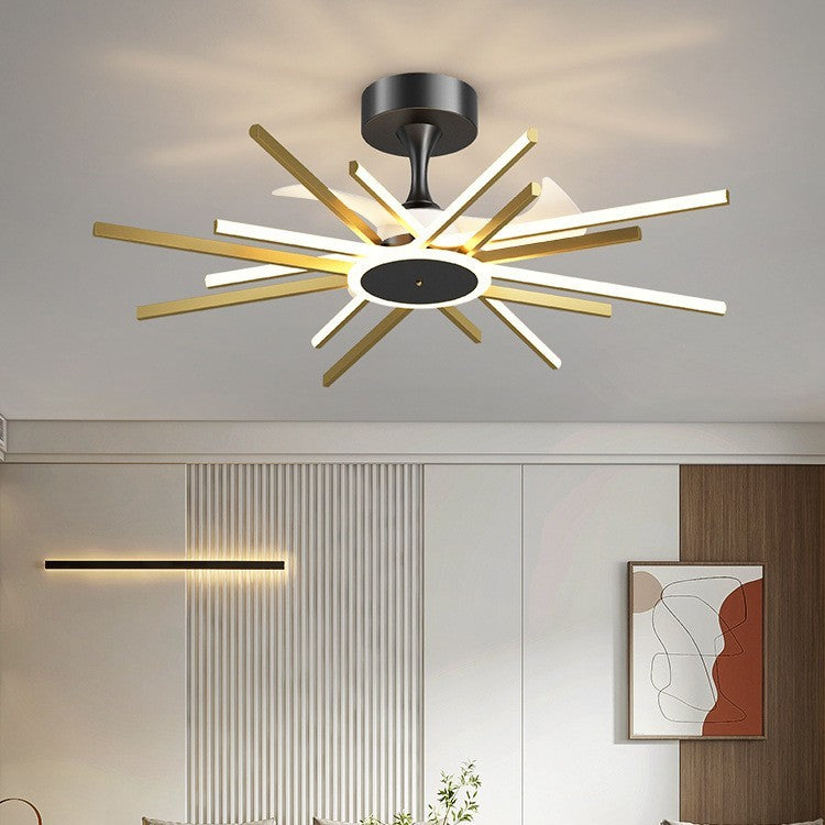 Nordic Light Luxury LED Ceiling Fan Pendant Light