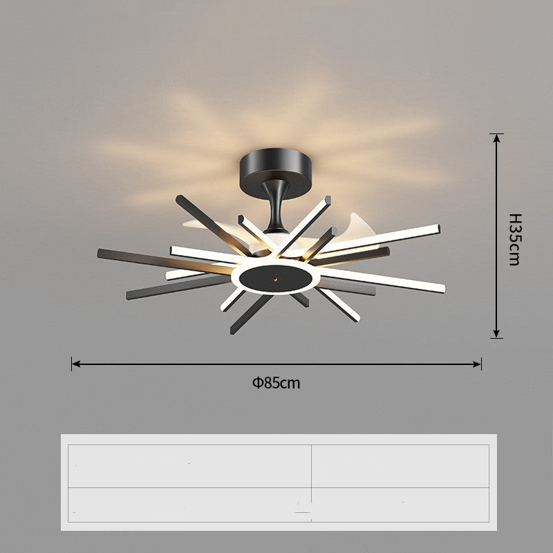 Nordic Light Luxury LED Ceiling Fan Pendant Light