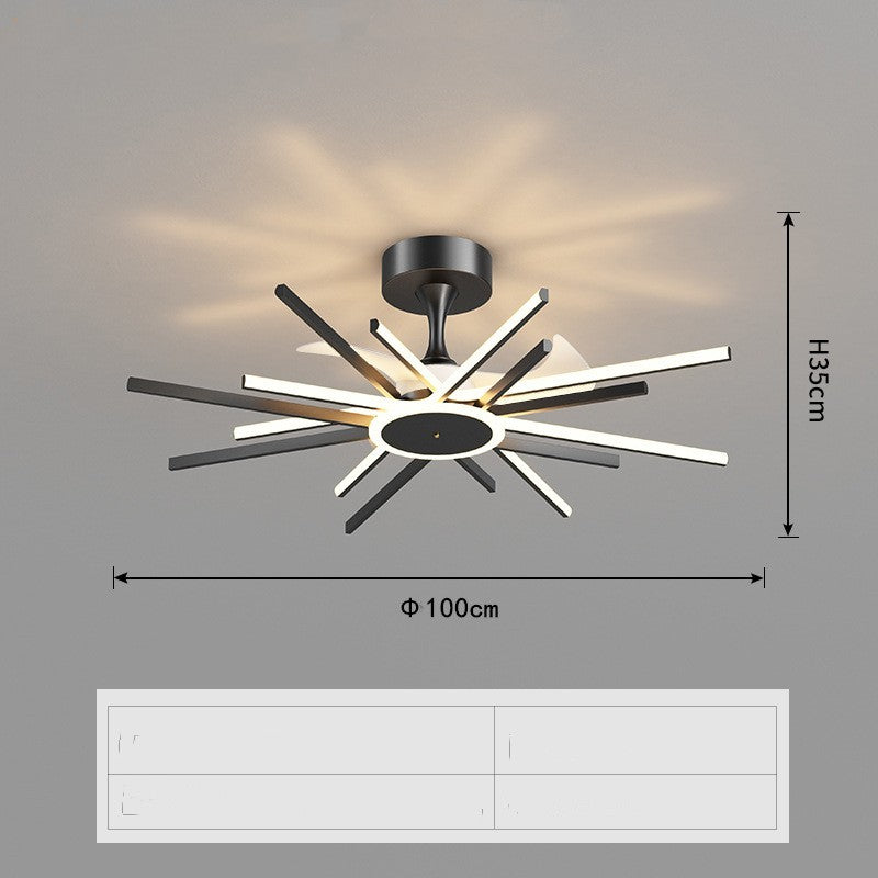 Nordic Light Luxury LED Ceiling Fan Pendant Light