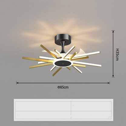 Nordic Light Luxury LED Ceiling Fan Pendant Light