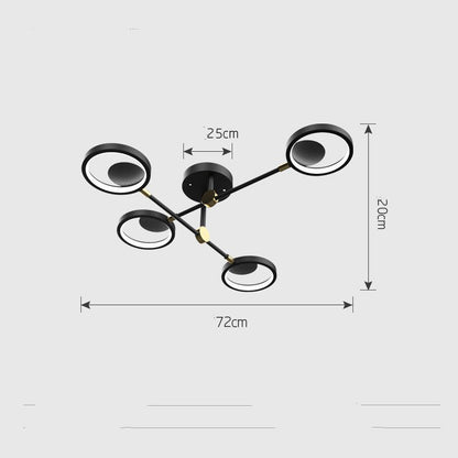 Nordic Modern Molecular LED Glass Ceiling Light