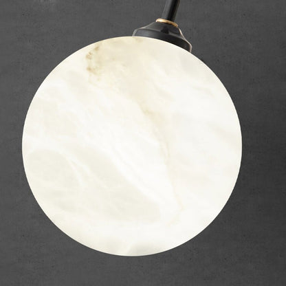 Nordic Postmodern Alabaster Arc Chandelier