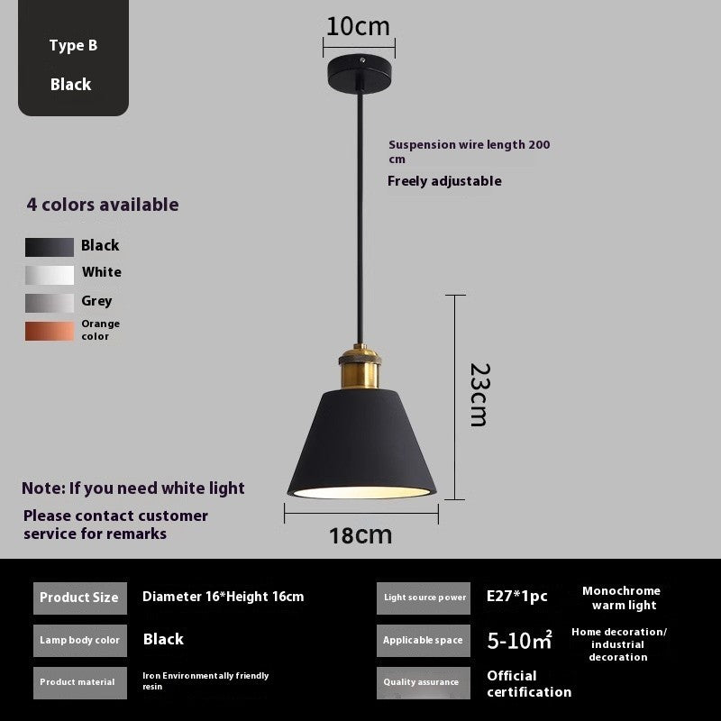 Nordic Simple Iron Pendant Light