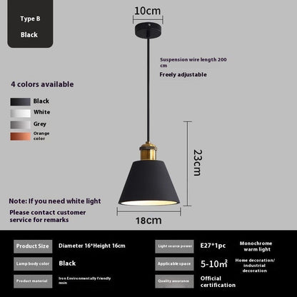 Nordic Simple Iron Pendant Light