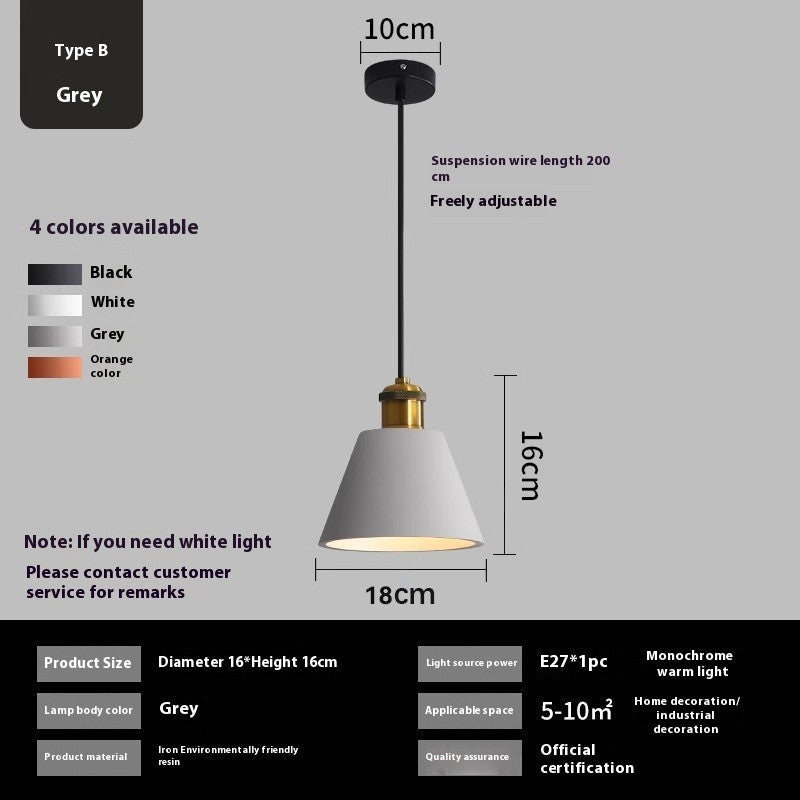 Nordic Simple Iron Pendant Light
