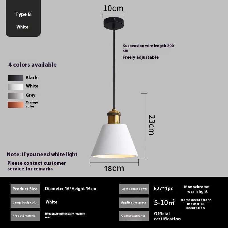Nordic Simple Iron Pendant Light