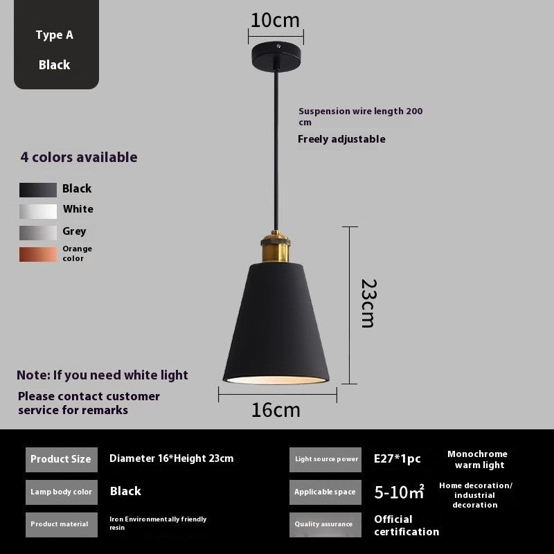 Nordic Simple Iron Pendant Light