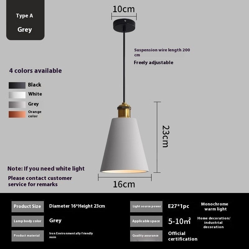 Nordic Simple Iron Pendant Light