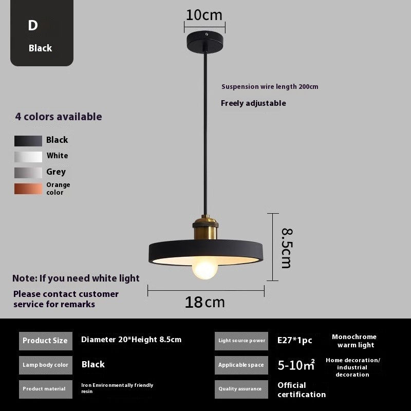 Nordic Simple Iron Pendant Light