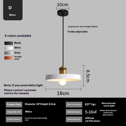 Nordic Simple Iron Pendant Light