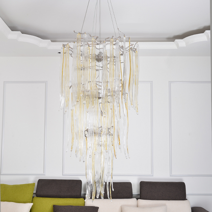 Luxury Crystal Branch Staircase Chandelier