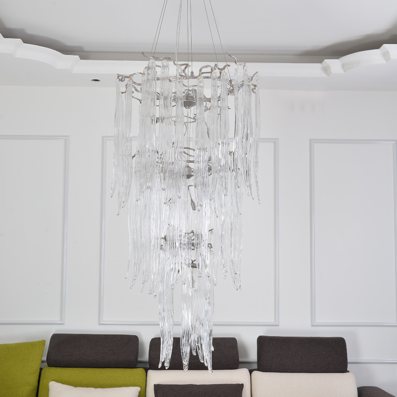 Luxury Crystal Branch Staircase Chandelier