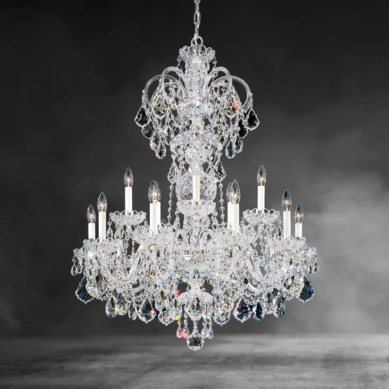 Olde World 15-light Crystal Chandelier 32"