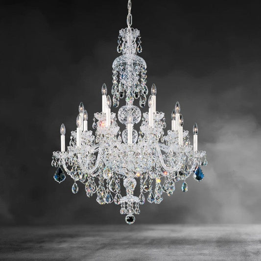 Oldie 25-light crystal chandelier 35"