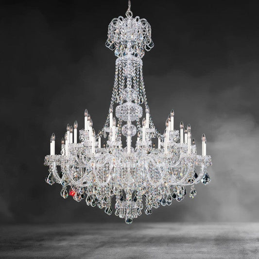 Oldie 45-light crystal chandelier 60"