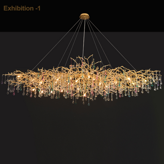 Avvis Rain Aluminum Branch Chandelier