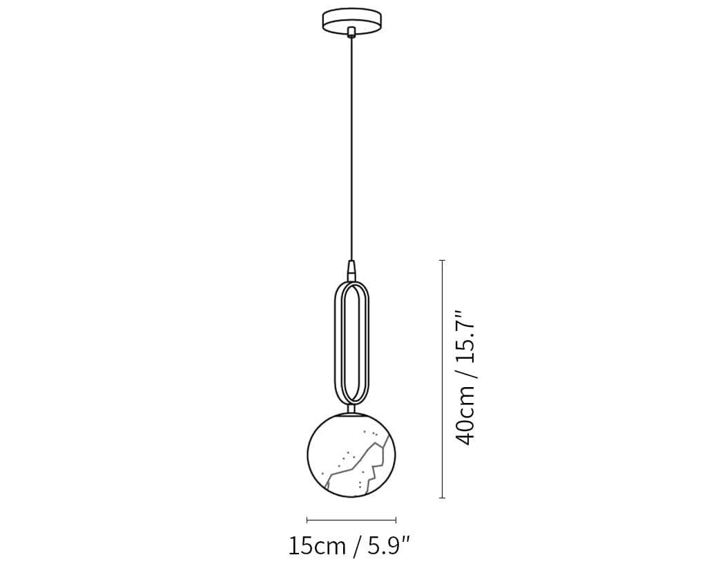 Orb Alabaster Pendant