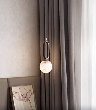 Orb Alabaster Pendant