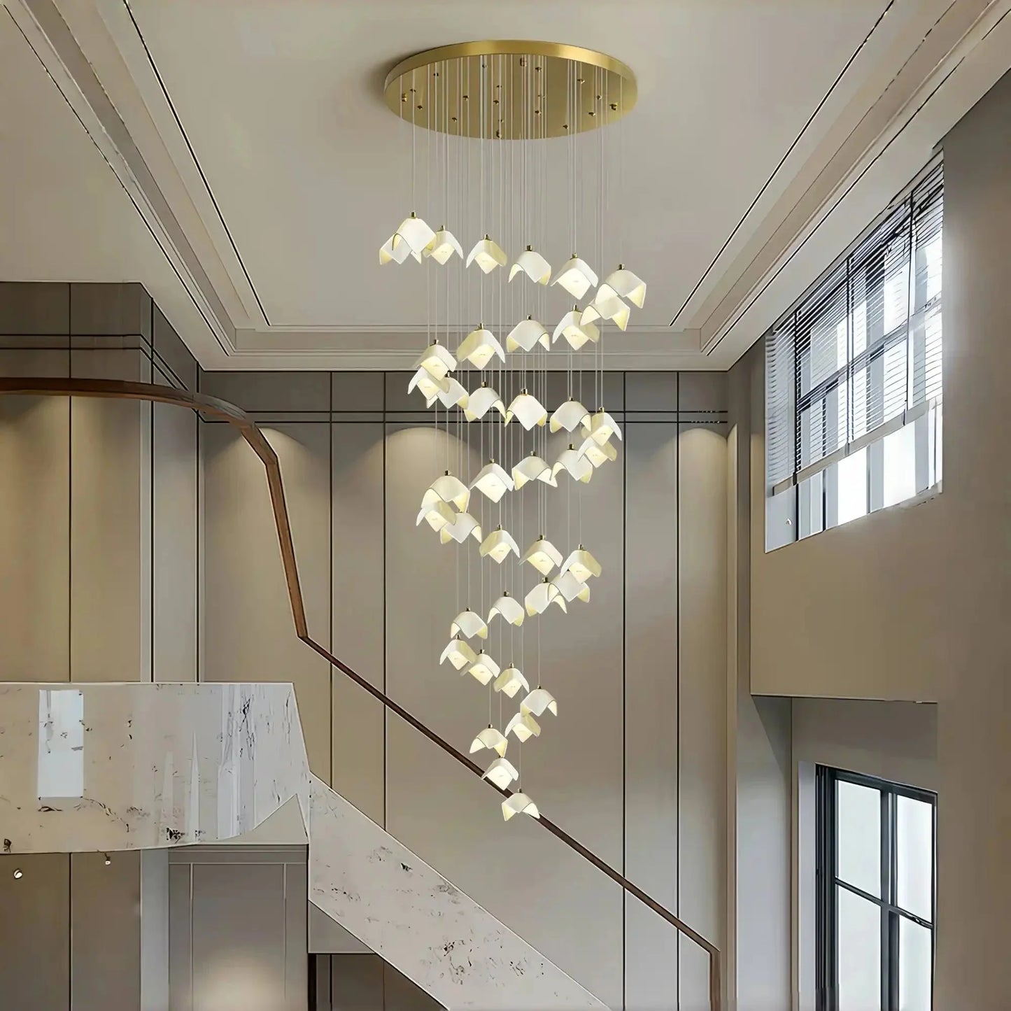 Orlani Bloom Cascade Stairs Chandelier